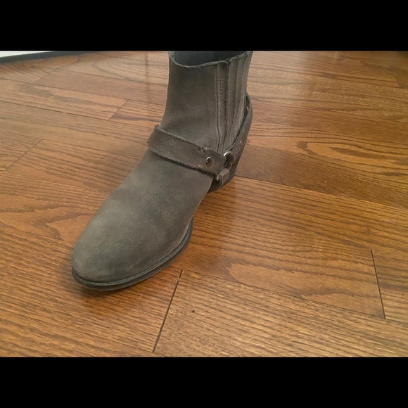 ALLSAINTS GREY SUEDE BOOTIE - Picture 4 of 5